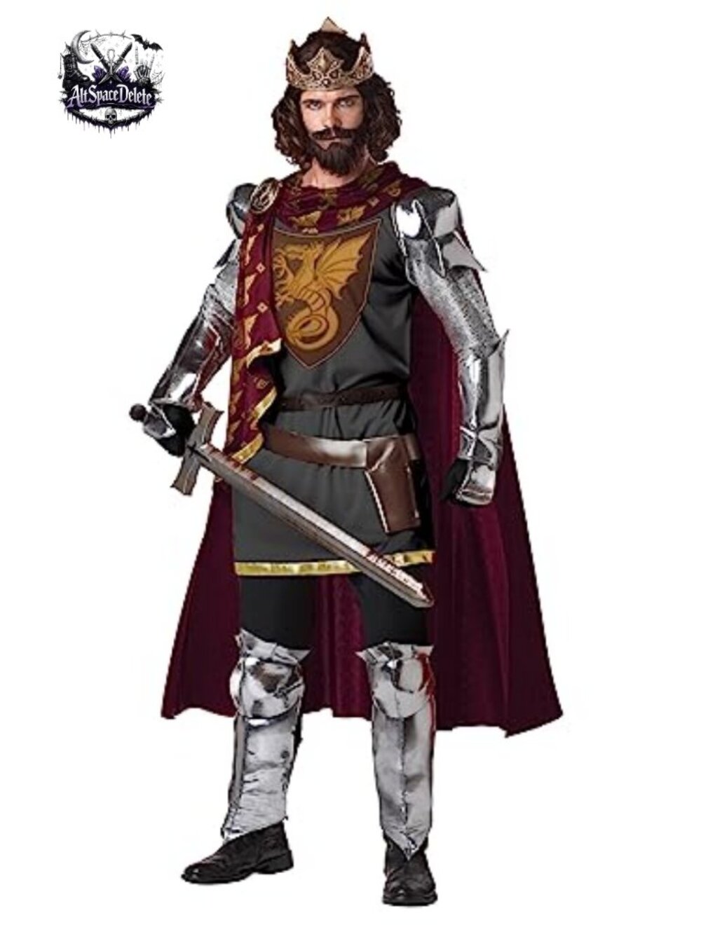 California Costumes King Arthur Adult Men's Costume Set Tunic Cape Crown